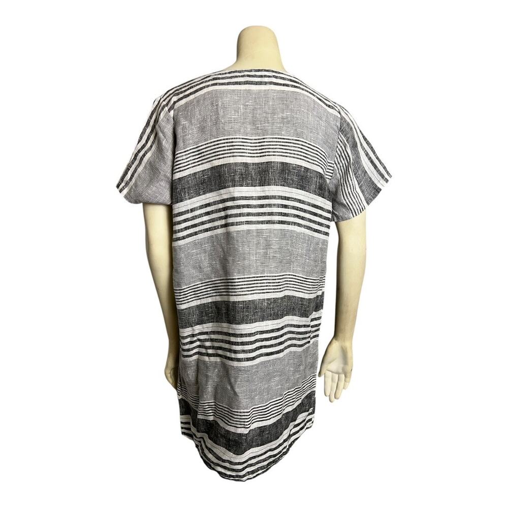 Striped Linen Dress Stella Martini Italy Mini Short Cruise Nautical - Picture 7 of 8